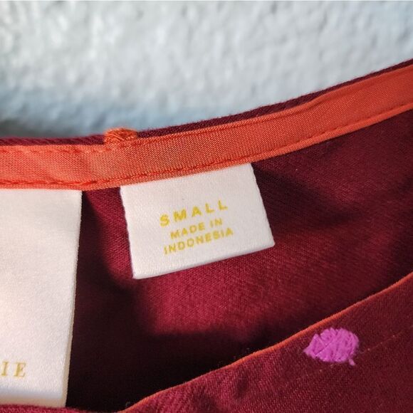 Maeve by anthropologie colorfull embroidery polka dots boho blouse Top - Picture 4 of 14